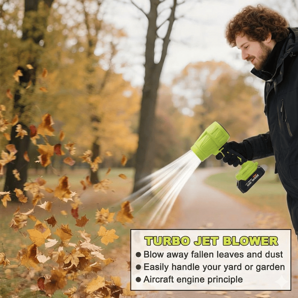 Cordless Handheld Air Duster & Blower – High-Speed Turbine Fan for Car, Computer, Home & Outdoor Cleaning