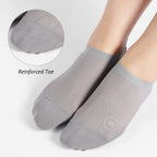 No-Show Anti-Slip Socks 3-Pack – Breathable Combed Cotton, Silicone Grips