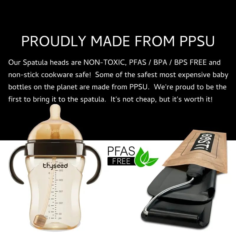 Adjustable Angle Spatula with 2 PPSU Blades – 7 Positions, Air Fryer Safe