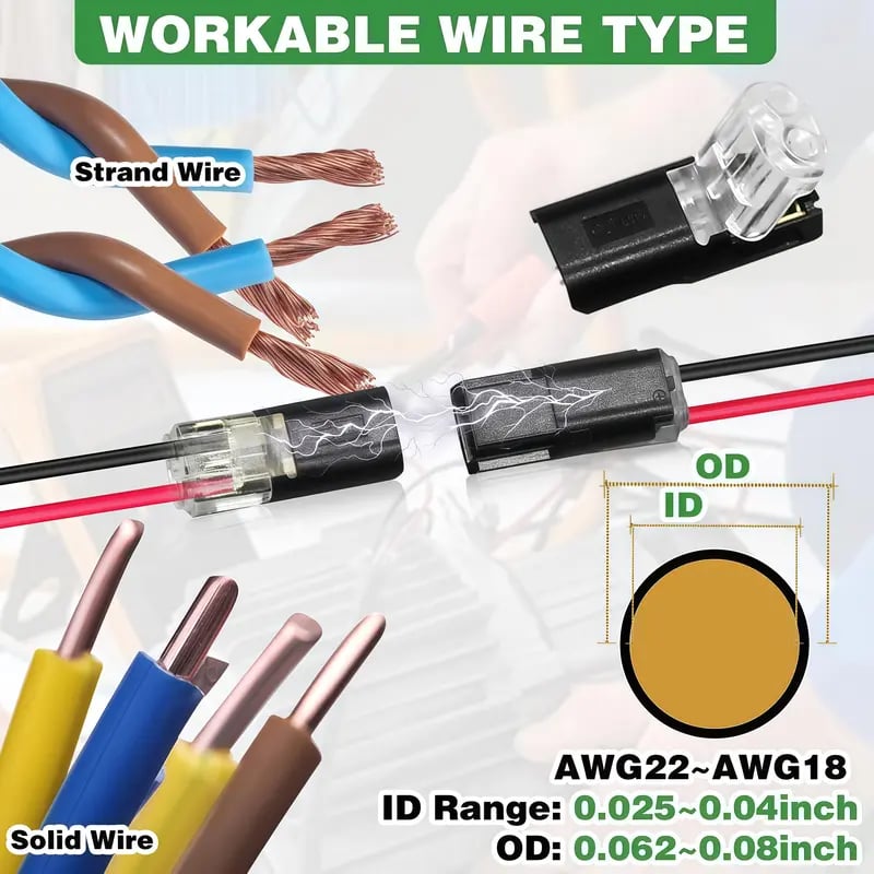Lever Wire Connectors 2 Pin 20 PCS – Quick Splicing Electrical Terminal Block for DIY Home Wiring