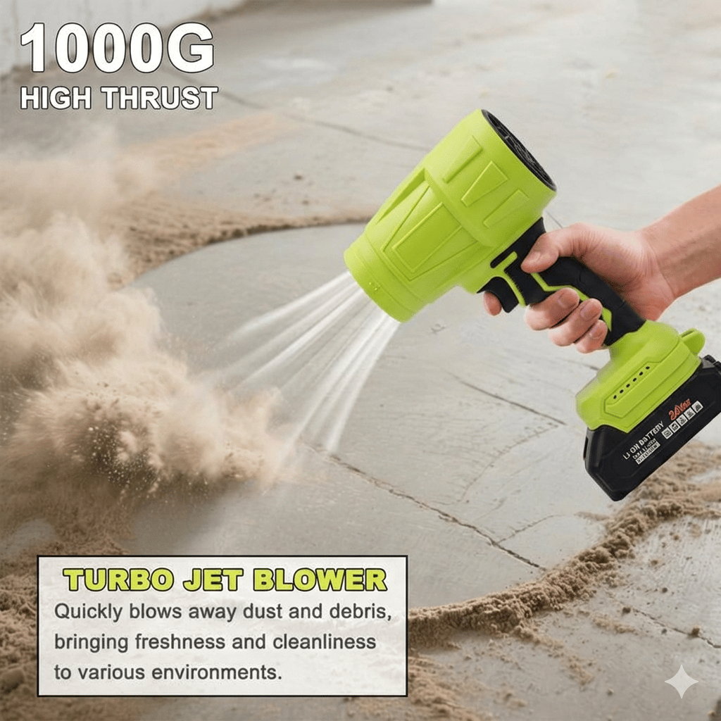 Cordless Handheld Air Duster & Blower – High-Speed Turbine Fan for Car, Computer, Home & Outdoor Cleaning