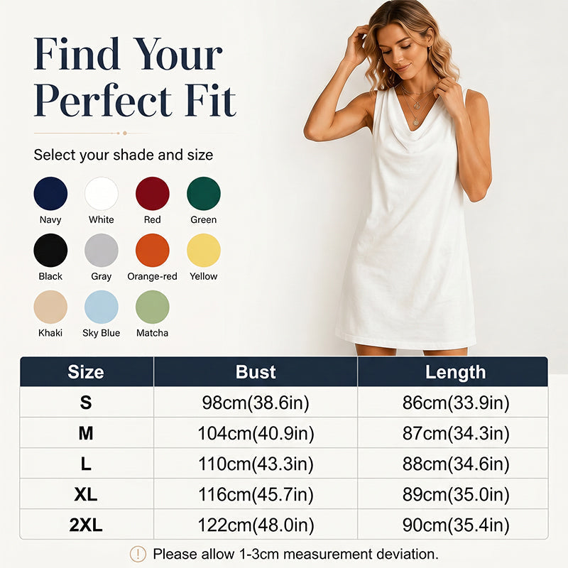 💝💝Women's Elegant Slim Fit Cowl Neck Dress