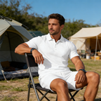 💝💝👕Two-piece summer set for men consisting of a polo shirt and shorts