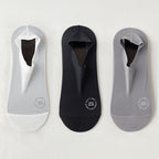 No-Show Anti-Slip Socks 3-Pack – Breathable Combed Cotton, Silicone Grips