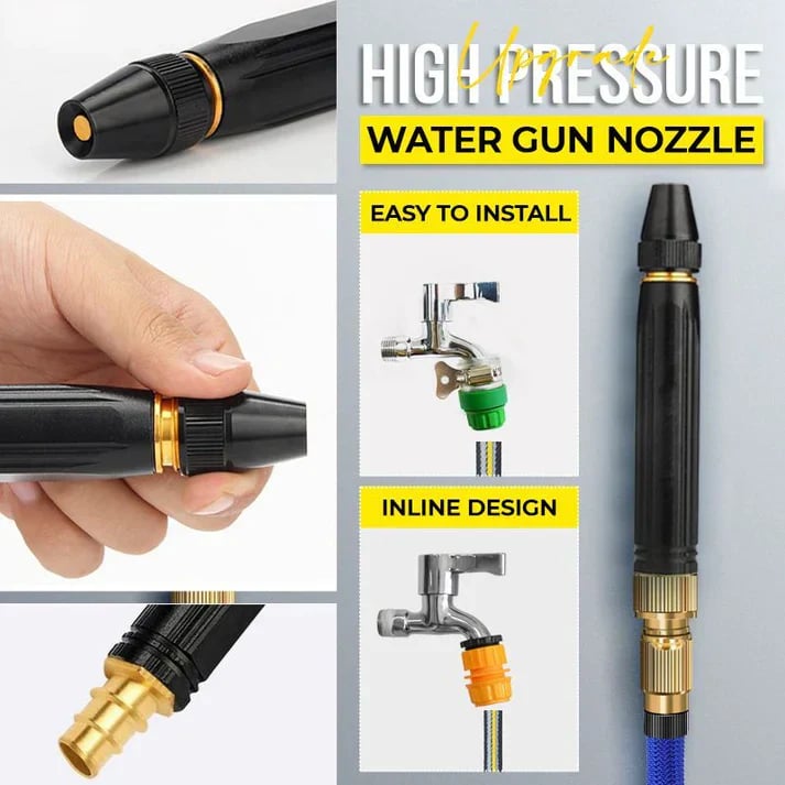 High Pressure Water Gun for Car Washing & Garden Watering — 3 Adjustable Spray Modes