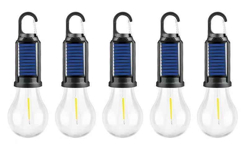 Portable Solar Camping Light Bulb – USB-C Rechargeable LED Tent Lantern for Outdoor & Emergency