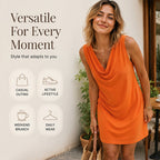 💝💝Women's Elegant Slim Fit Cowl Neck Dress