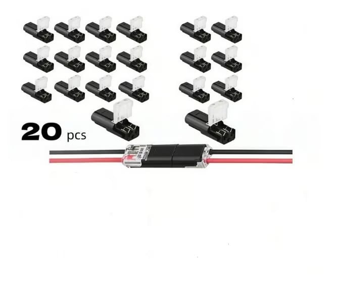 Lever Wire Connectors 2 Pin 20 PCS – Quick Splicing Electrical Terminal Block for DIY Home Wiring