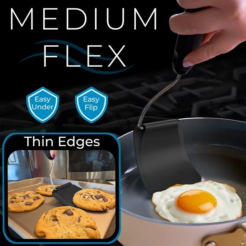 Adjustable Angle Spatula with 2 PPSU Blades – 7 Positions, Air Fryer Safe