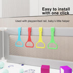 Baby Pull Up Rings 4 Pack – Playpen Handle Grip for Toddlers to Stand Up