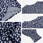 Polka Dot 3/4 Sleeve Blouse – Crew Neck, Relaxed Fit