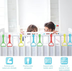 Baby Pull Up Rings 4 Pack – Playpen Handle Grip for Toddlers to Stand Up