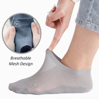 No-Show Anti-Slip Socks 3-Pack – Breathable Combed Cotton, Silicone Grips