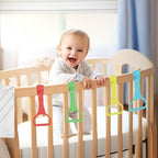 Baby Pull Up Rings 4 Pack – Playpen Handle Grip for Toddlers to Stand Up