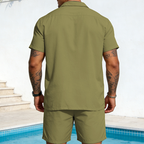 💝💝Solid Color Two-Piece Summer Outfit for Men